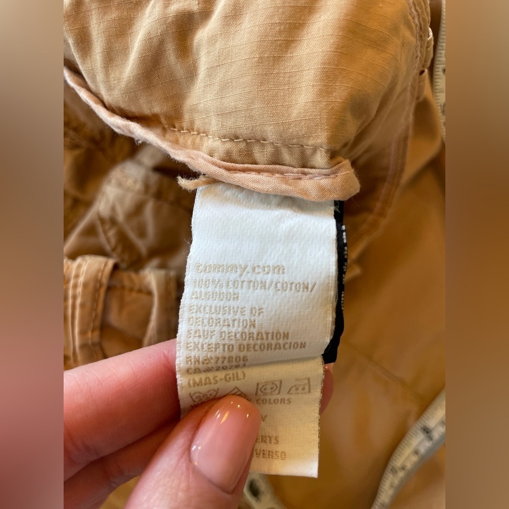 Pristine vintage rare Y2K 100% cotton, Tommy Hilfiger khaki cargo skirt SZ 2 - Picture 8 of 8
